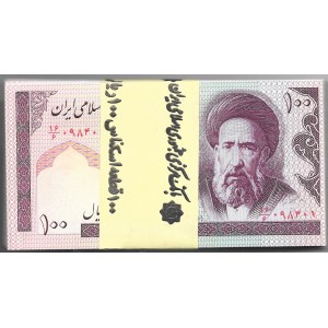 IRAN - paczka bankowa 100 x 100 rials bez daty (1985-