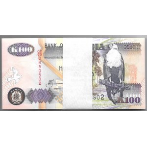 ZAMBIA - paczka bankowa 100 sztuk 100 kwacha 2005