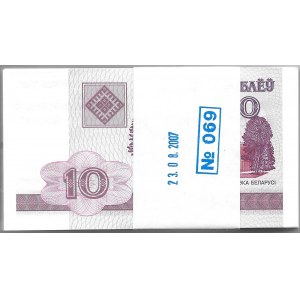 BIAŁORUŚ - paczka bankowa 100 x 10 rubli 2000