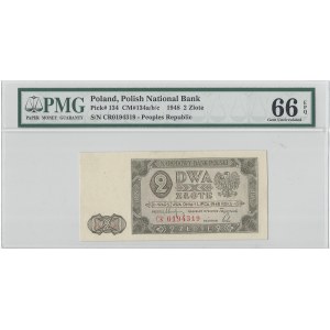 2 złote 1948 - CR - PMG 66 EPQ