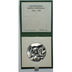 Medal Jasnogórska Matka Kościoła 1382-1982 - Ag 925 -