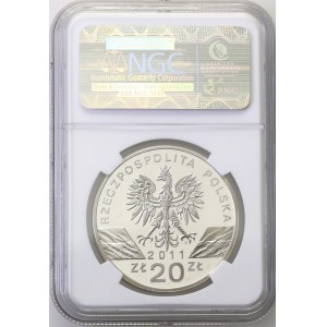 20 złotych 2011 - BORSUK- NGC PF 70 Ultra Cameo - MAX nota