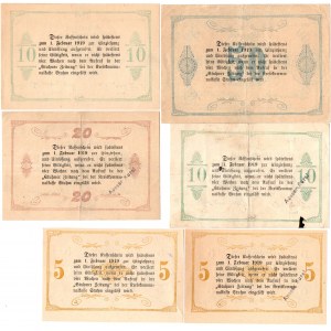 Stuhm (Sztum)- zestaw 5,10,20 i 50 marek 1918 (5szt)