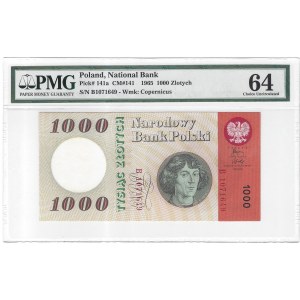 1.000 złotych 1965 - seria B - PMG 64