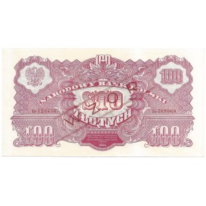 100 złotych 1944 - WZÓR - Dr123456/DR789000 - klauzula ...obowiązkowe