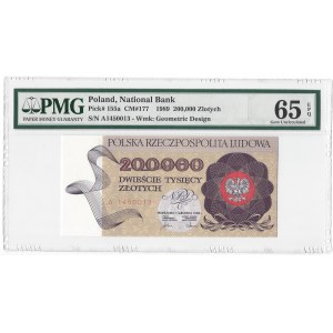 200.000 złotych 1989 - seria A - PMG 65 EPQ