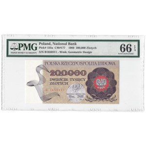 200.000 złotych 1989 - seria B - PMG 66 EPQ