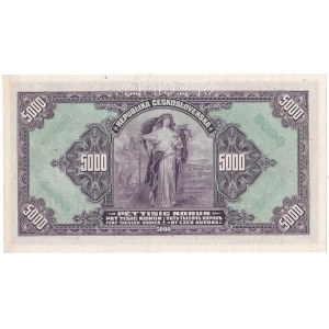 CZECHOSŁOWACJA - 5.000 koron 1920 - SPECIMEN