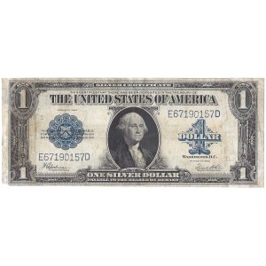 USA - 1 dolar 1923 - Silver Certificate - niebieska pieczęć