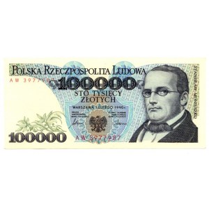 100.000 złotych 1990 - seria AW