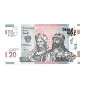 20 złotych 2015 - 1050 rocznica chrztu Polski