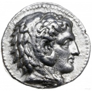 tetradrachma ok. 323-317 pne, Babilon; Aw: Głowa Herakl...