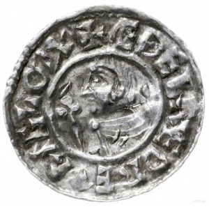 denar typu crux, 991-997, mennica Londyn, mincerz Ælfga...
