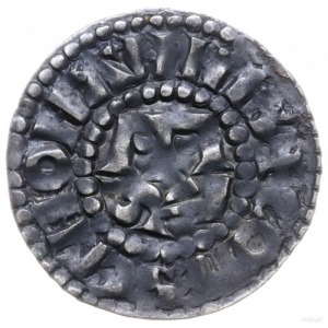 denar 1015-1036; Aw: Krzyż z kulkami i V w kątach, SIGN...