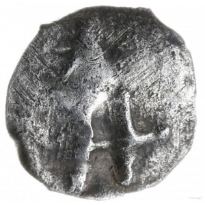 anonimowy denar ok. 1375-1384, Troki? Łuck?; Aw: Grot w...