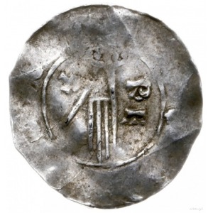 denar 1002-1024, mennica Deventer; Aw: Dłoń opatrzności...