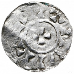 denar 1002-1014; Aw: Krzyż kawalerski, wokoło napis; Rw...