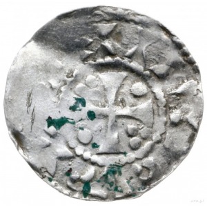 denar 1002-1014; Aw: Krzyż kawalerski, wokoło napis; Rw...