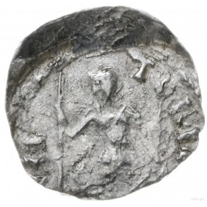 denar, tzw. siegesmünze 1014-1024; Aw: Głowa w prawo i ...