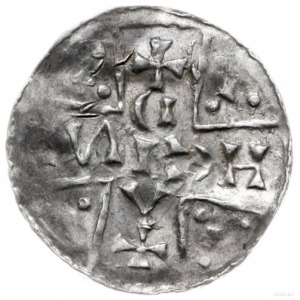 denar 1018-1026, Ratyzbona, mincerz Oc; Hahn 31f6; sreb...