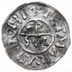denar 1025-1035, Salzburg; Aw: Krzyż, na nim P SVL, wok...