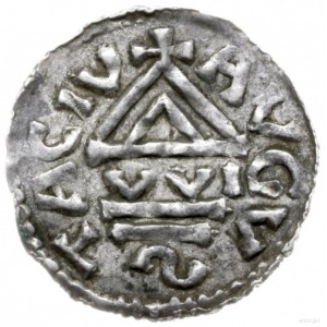 denar 989-995, Augsburg, mincerz Vilja; Hahn 138a1; sre...