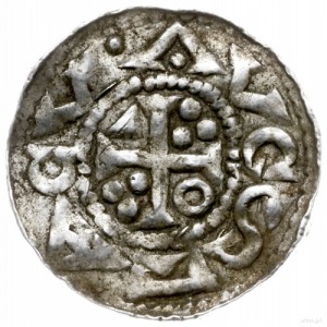 denar 1009-1024, Augsburg; odmiana z napisem CV zamiast...