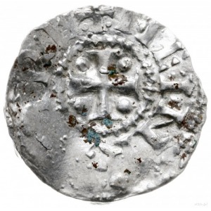 denar 1002-1014, Kolonia; Aw: Krzyż z kulkami w kątach,...