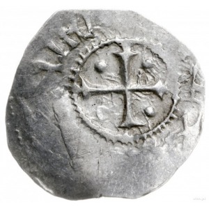 denar 1002-1024; Aw: Krzyż z kulkami w kątach, wokoło f...