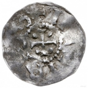 denar 1014-1024; Aw: Krzyż z kulkami w kątach, wokoło f...