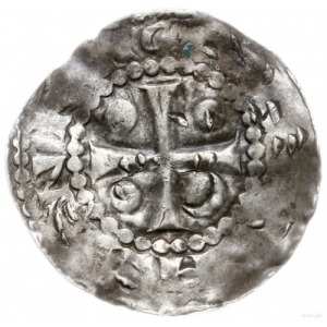 denar 1039-1056, mennica Wormacja; Aw: Popiersie króla ...