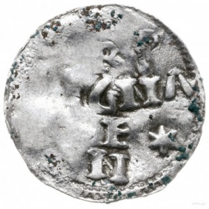denar 1002-1024; Popiersie w koronie w prawo, HEINRICVS...