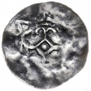 denar 919-936, Metz; Aw: Krzyż z poprzeczkami; Rw: Krzy...