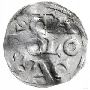 denar 1039-1056, mennica Remagen; Aw: Popiersia dwóch a...