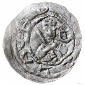 denar z lat 1157-1166; Aw: Popiersie księcia na wprost ...