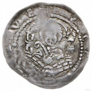 denar 1238-1241, Głogów lub Wrocław; Aw: Postać siedząc...