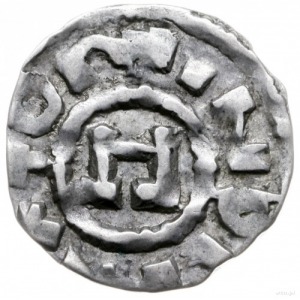 denar 1039-1125, Lucca; Aw: Monogram Henryka utworzony ...