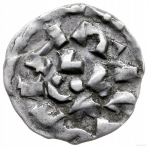 denar 1039-1125, Lucca; Aw: Monogram Henryka utworzony ...