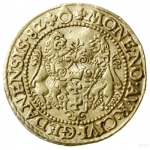 dukat 1582, Gdańsk; Aw: Popiersie króla w zbroi, w otok...