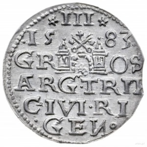 trojak 1583, Ryga; Iger R.83.1.a (R1), Gerbaszewski 16;...