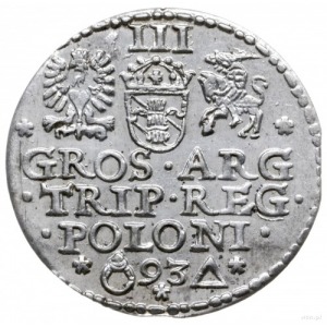 trojak 1593, Malbork; Iger M.93.1.a; piękny