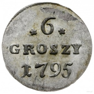 6 groszy (szóstak bilonowy) 1795, Warszawa; Plage 212; ...