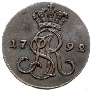 grosz 1792/M.V., Warszawa; odmiana z małymi literami M....