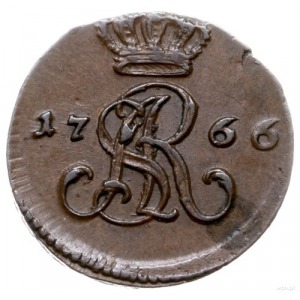 1/2 grosza 1766/G, Kraków; duże cyfry daty; Plage 11, P...