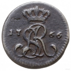 1/2 grosza 1766/G, Kraków; odmiana z datą małymi cyfram...
