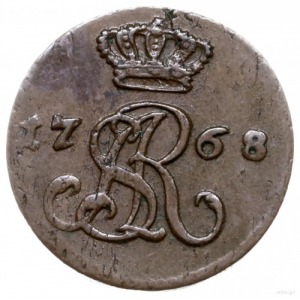 1/2 grosza 1768/G, Warszawa; odmiana z małym monogramem...