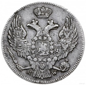 30 kopiejek = 2 złote 1841, Warszawa; wariant z wystają...