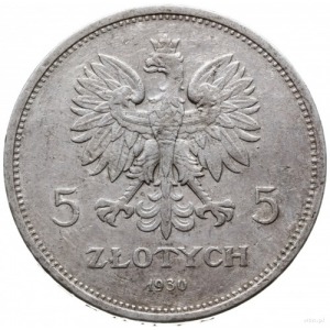 5 złotych 1930, Warszawa; “Sztandar” - 100-lecie Powsta...