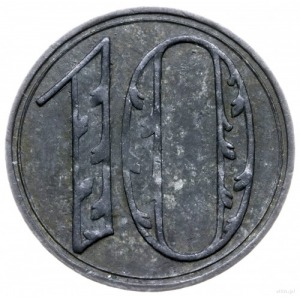 10 fenigów 1920, Gdańsk; odmiana z dużymi cyframi nomin...