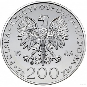 200 złotych 1986, Szwajcaria; Jan Paweł II; srebro 40 m...